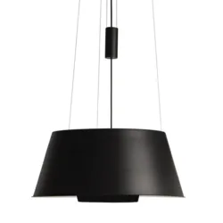 Flot loft lampe i sort