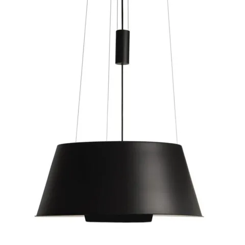Flot loft lampe i sort