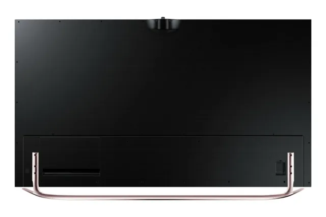 Super fladt fjernsyn i kobber farvet ramme