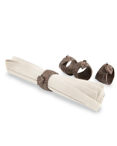 Sæt af servietringe i metal